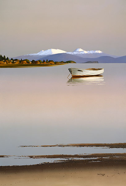  Peter Wallers Lone Dinghy 2 lake taupo print